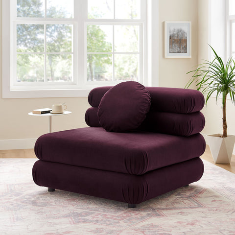 Jubilee Modular Performance Velvet Armless Chair Modway Model: eei-6896