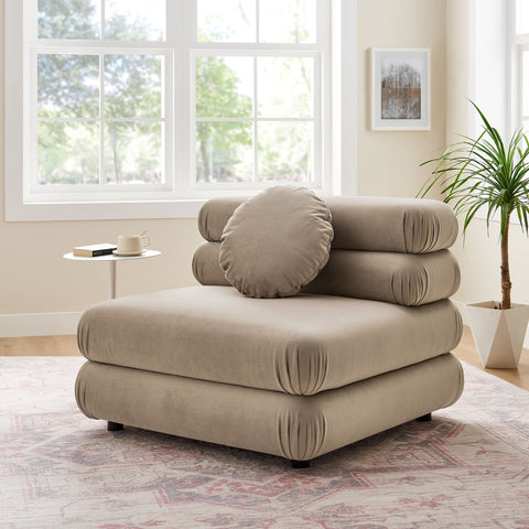 Jubilee Modular Performance Velvet Armless Chair Modway Model: eei-6896