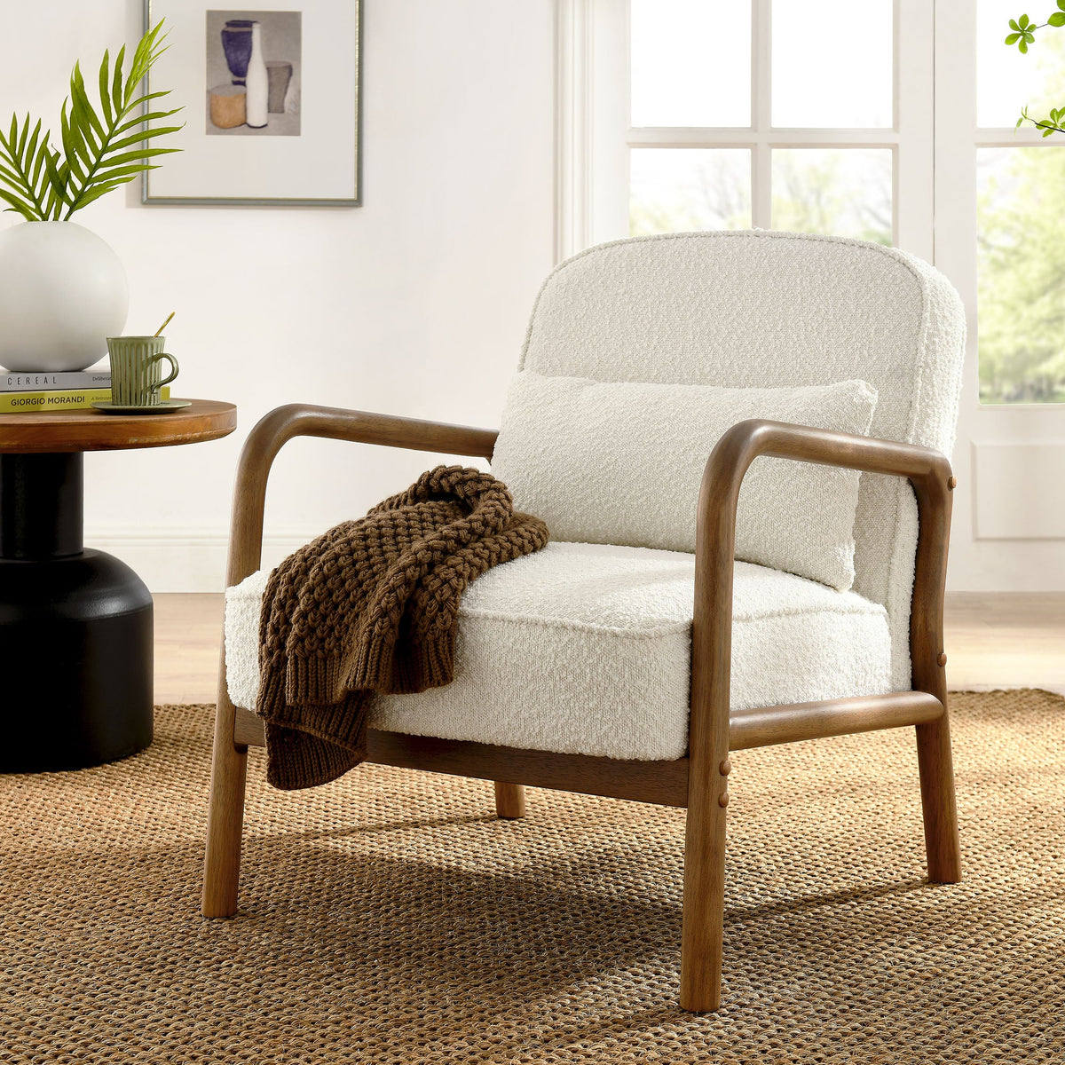 Charlie Boucle Upholstered Armchair Modway Model: eei-6909
