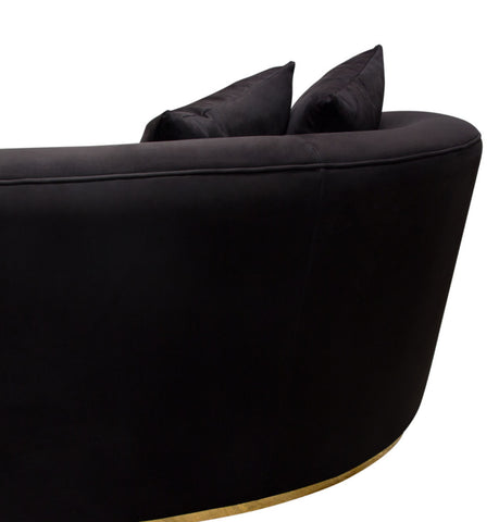 Raven Sofa Black Velvet - Diamond Sofa