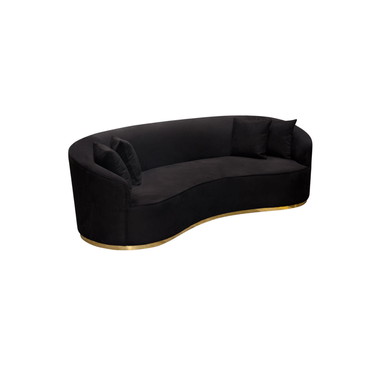 Raven Sofa Black Velvet - Diamond Sofa