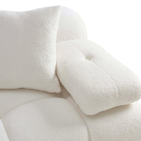 Calliope Cream Vegan Shearling 4-piece Modular Sectional Model: TOV-L68922-SEC