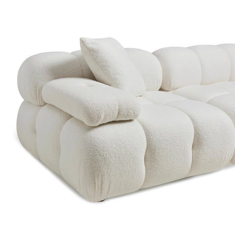 Calliope Cream Vegan Shearling 4-piece Modular Sectional Model: TOV-L68922-SEC