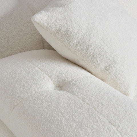 Calliope Cream Vegan Shearling 4-piece Modular Sectional Model: TOV-L68922-SEC