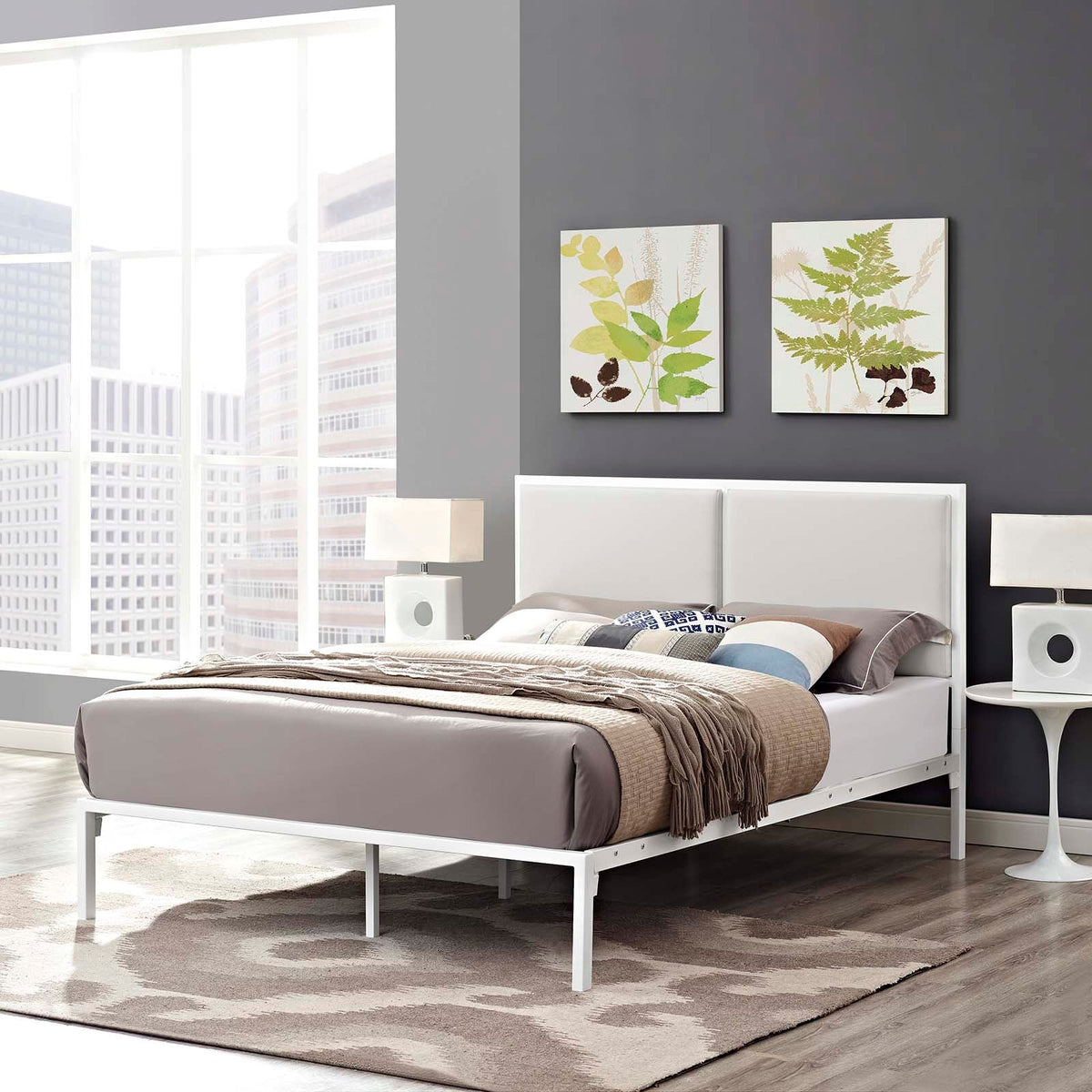 Della Vinyl Bed Modway Model: mod-5464