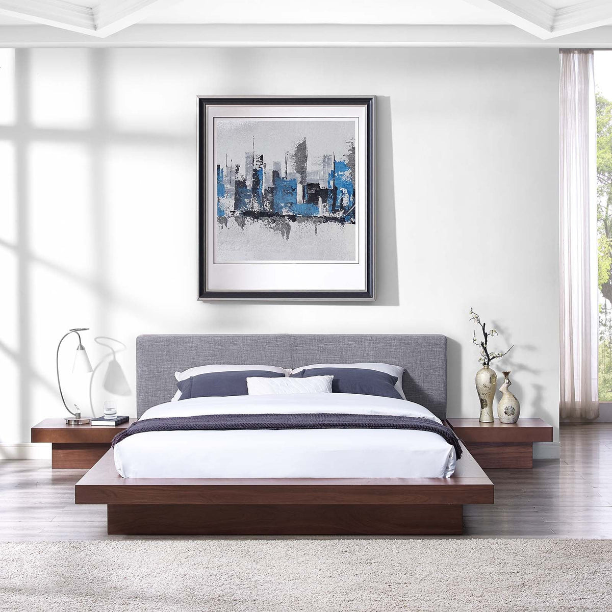 Freja 3 Piece Fabric Bedroom Set Modway Model: mod-5492