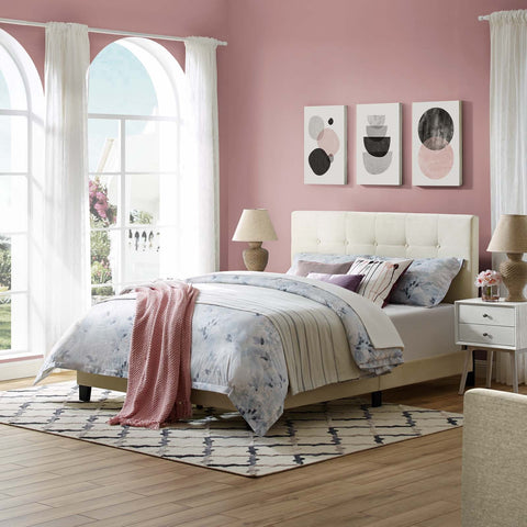 Melanie Tufted Button Upholstered Performance Velvet Platform Bed Modway Model: mod-5819