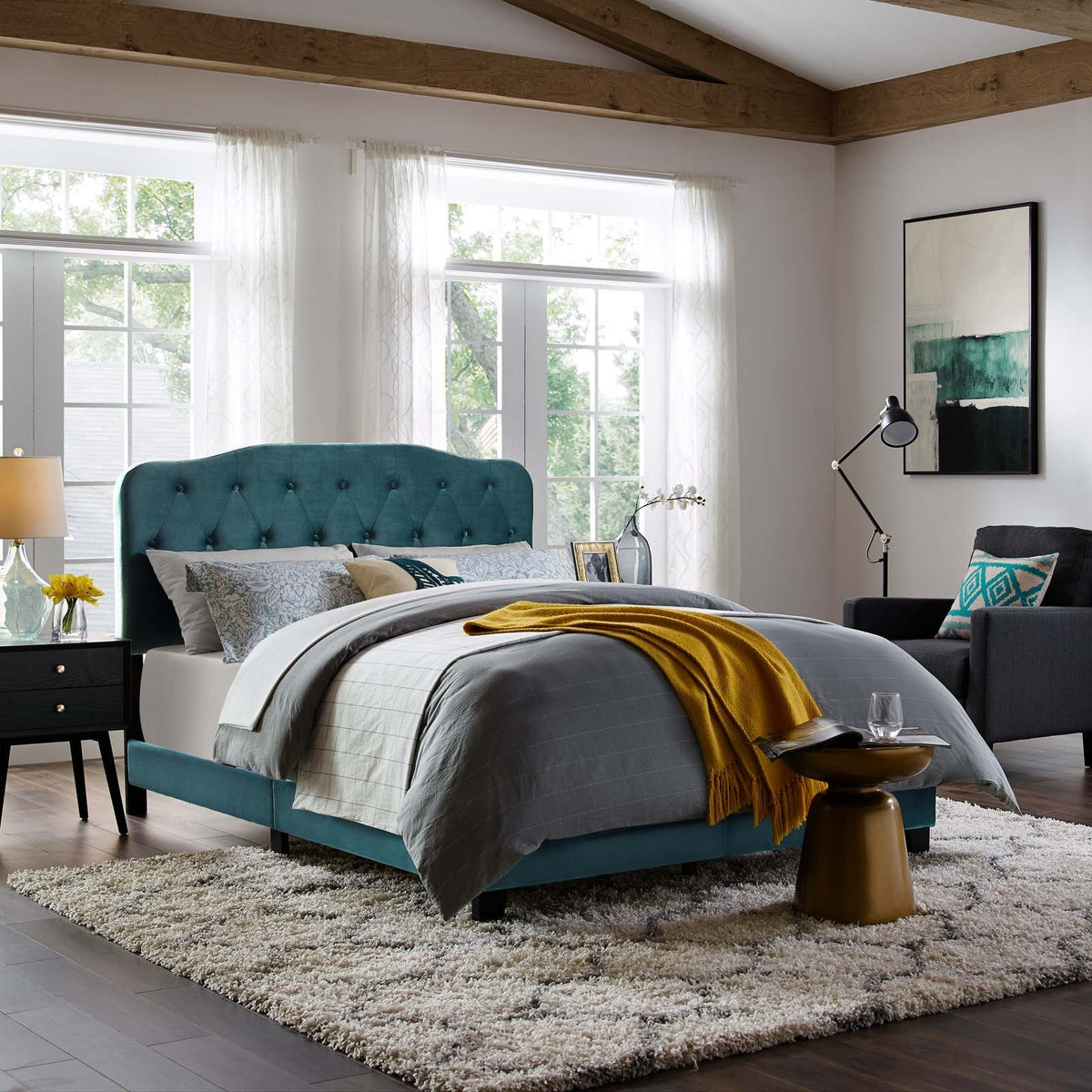 Amelia Performance Velvet Bed Modway Model: mod-5862