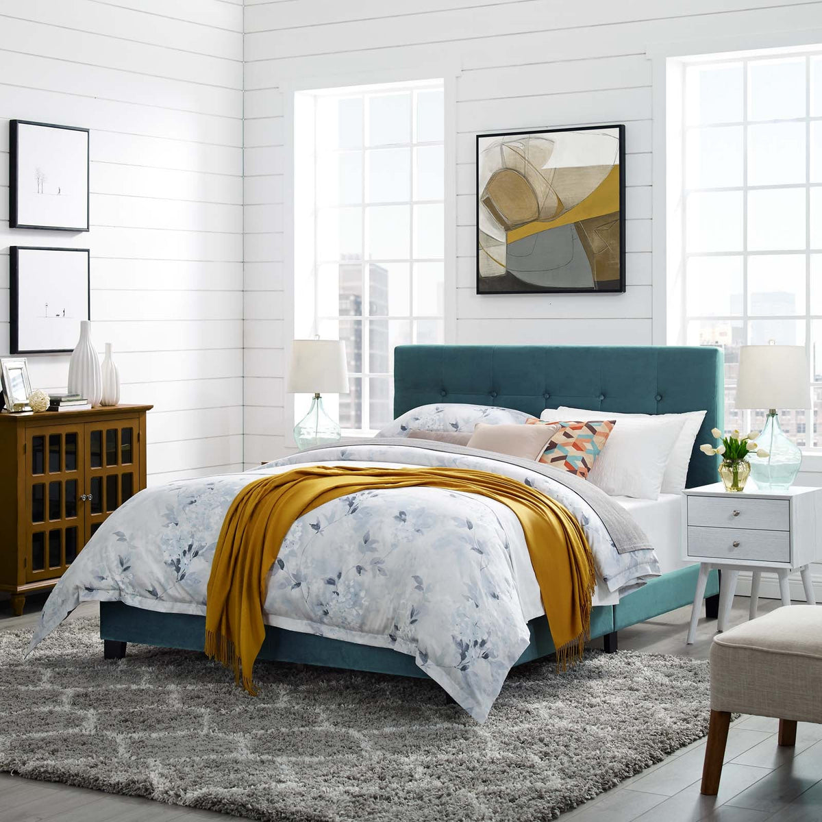 Amira Performance Velvet Bed Modway Model: mod-5867
