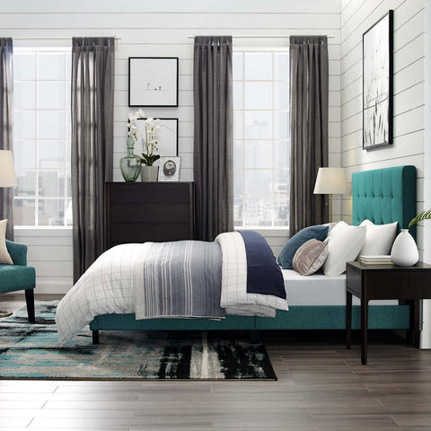 Melanie Tufted Button Upholstered Fabric Platform Bed Modway Model: mod-5877