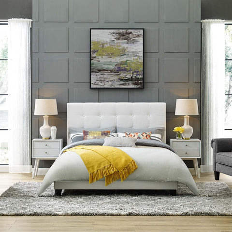 Melanie Tufted Button Upholstered Fabric Platform Bed Modway Model: mod-5879