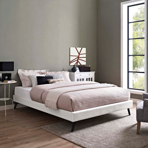 Loryn Vinyl Bed Frame with Round Splayed Legs Modway Model: mod-5890