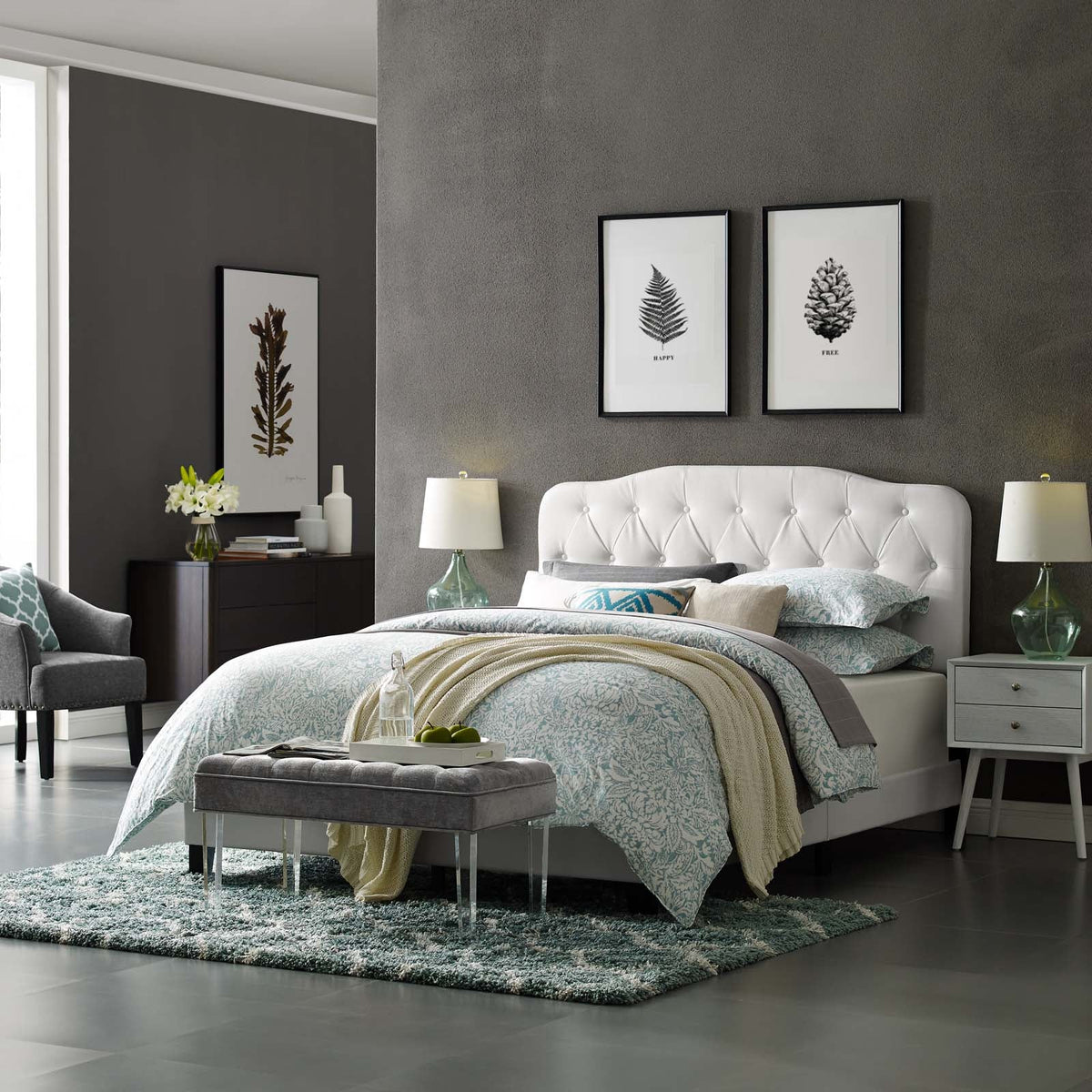Amelia Faux Leather Bed Modway Model: mod-5990