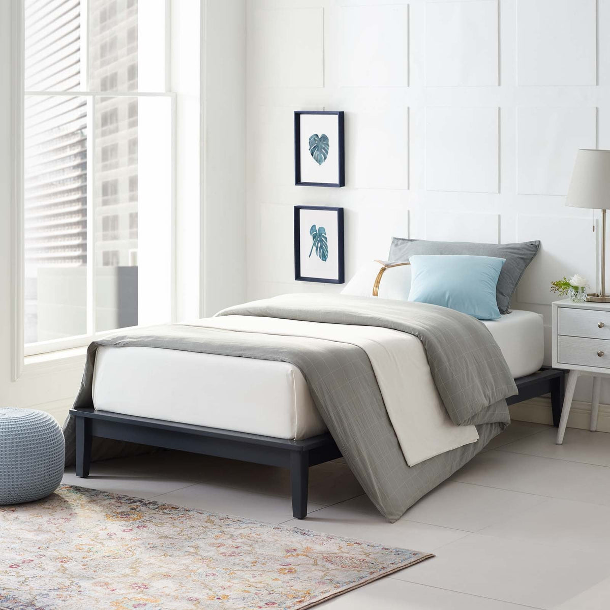 Lodge Wood Platform Bed Frame Modway Model: mod-6053