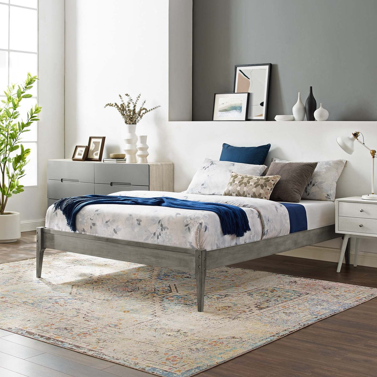 June Wood Platform Bed Frame Modway Model: mod-6244