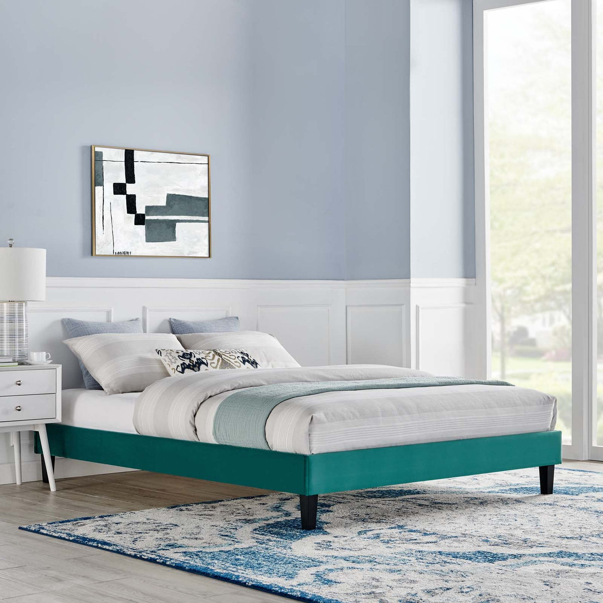 Reign Performance Velvet Platform Bed Frame Modway Model: mod-6267
