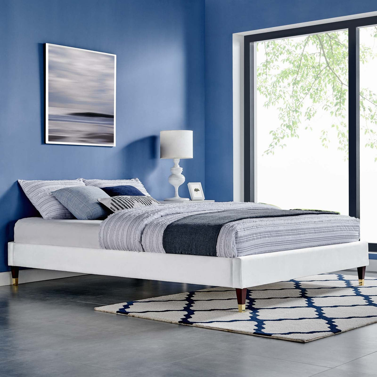Harlow Performance Velvet Platform Bed Frame Modway Model: mod-6268