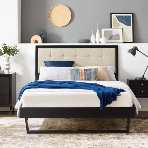 Willow Wood Platform Bed With Angular Frame Modway Model: mod-6384