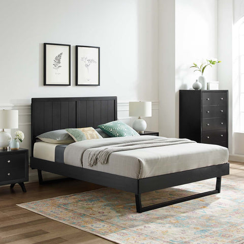 Alana Wood Platform Bed With Angular Frame Modway Model: mod-6618