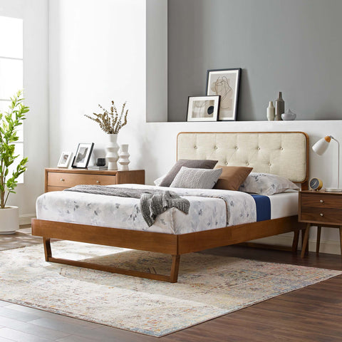 Bridgette Wood Platform Bed With Angular Frame Modway Model: mod-6645