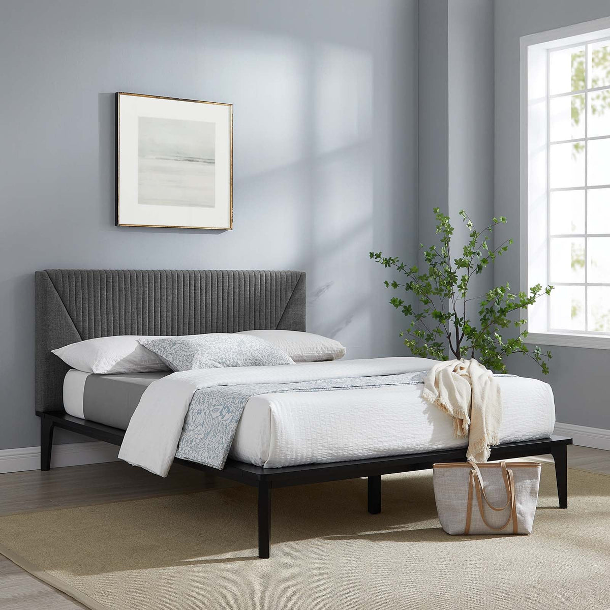 Dakota Upholstered Platform Bed Modway Model: mod-6670