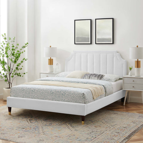Sienna Performance Velvet Platform Bed Modway Model: mod-6713