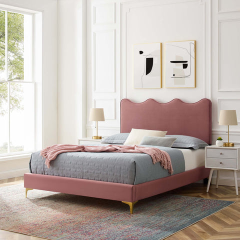 Current Performance Velvet Platform Bed Modway Model: mod-6727