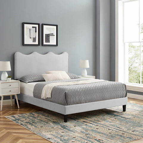Current Performance Velvet Platform Bed Modway Model: mod-6732