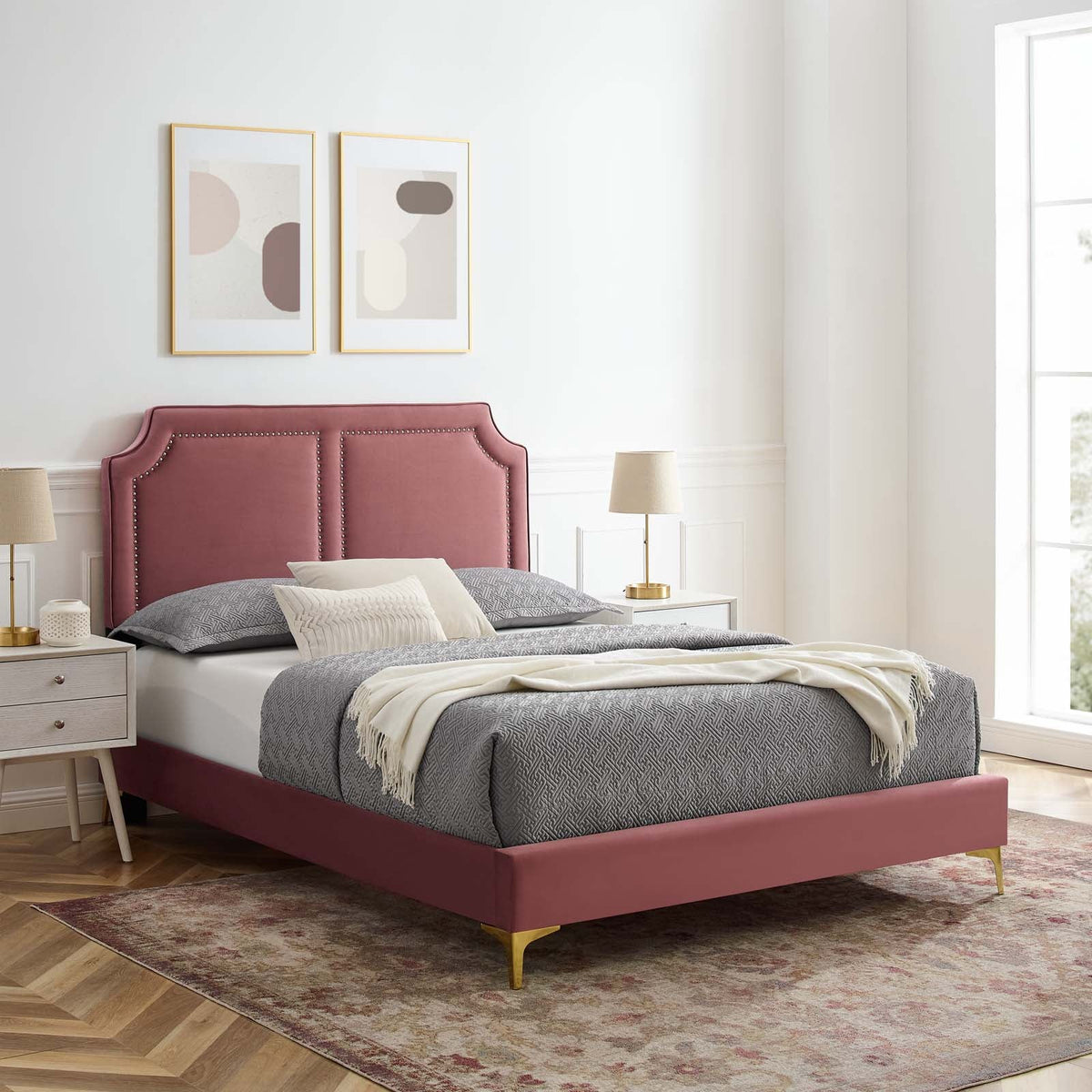 Novi Performance Velvet Bed Modway Model: mod-6788