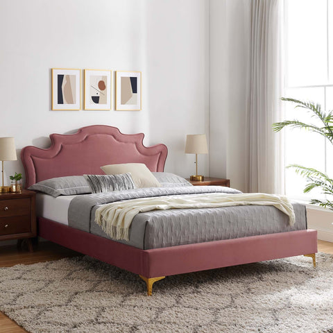 Neena Performance Velvet Bed Modway Model: mod-6790