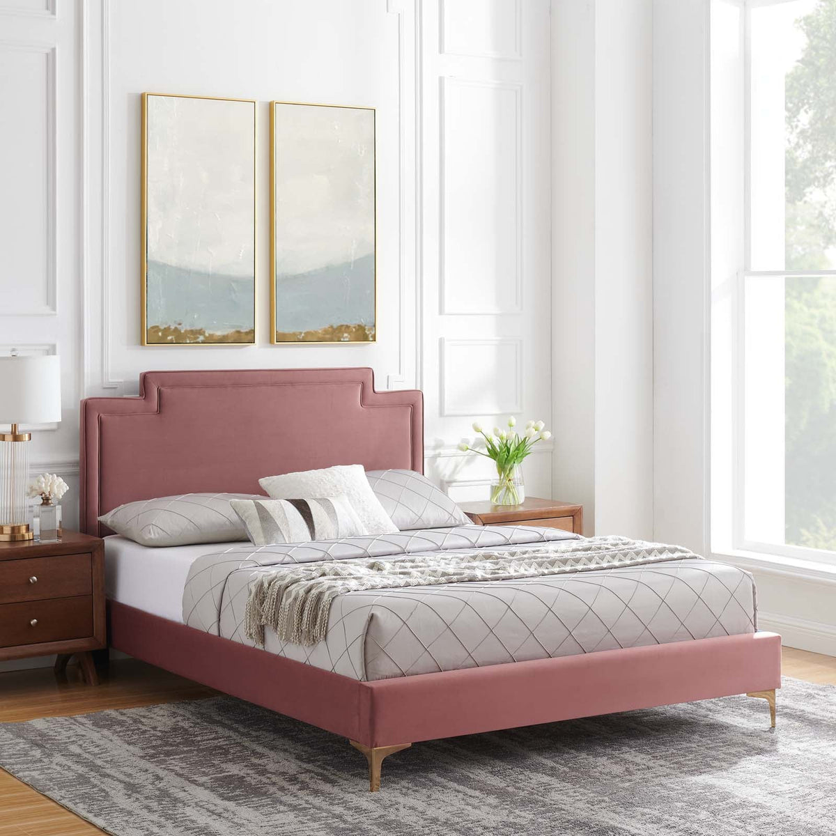 Liva Performance Velvet Bed Modway Model: mod-6791