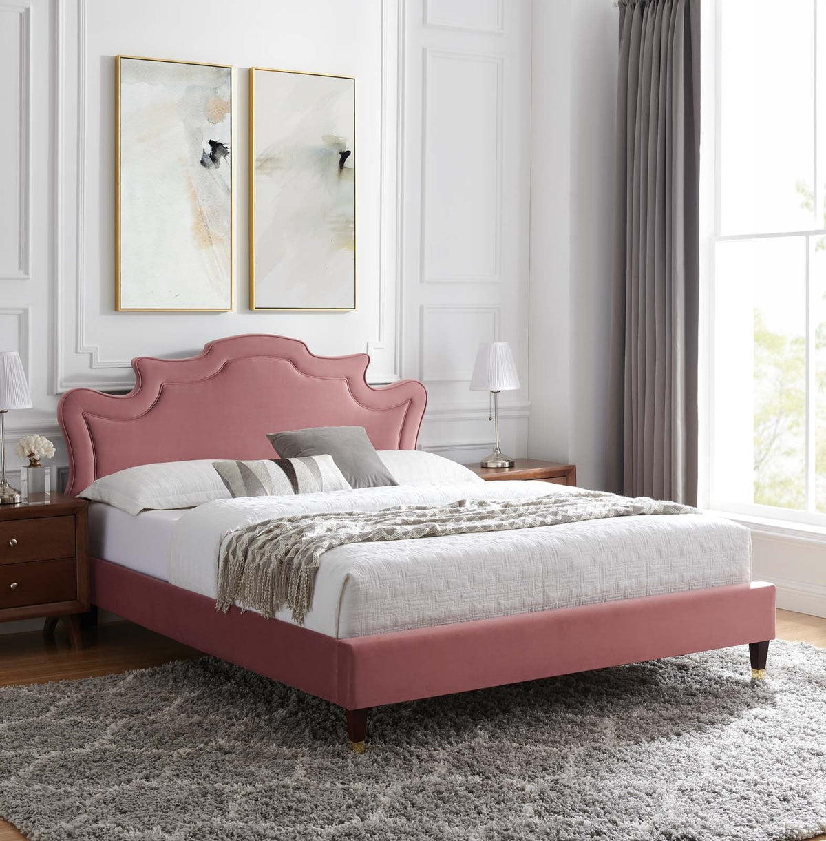 Neena Performance Velvet Bed Modway Model: mod-6840