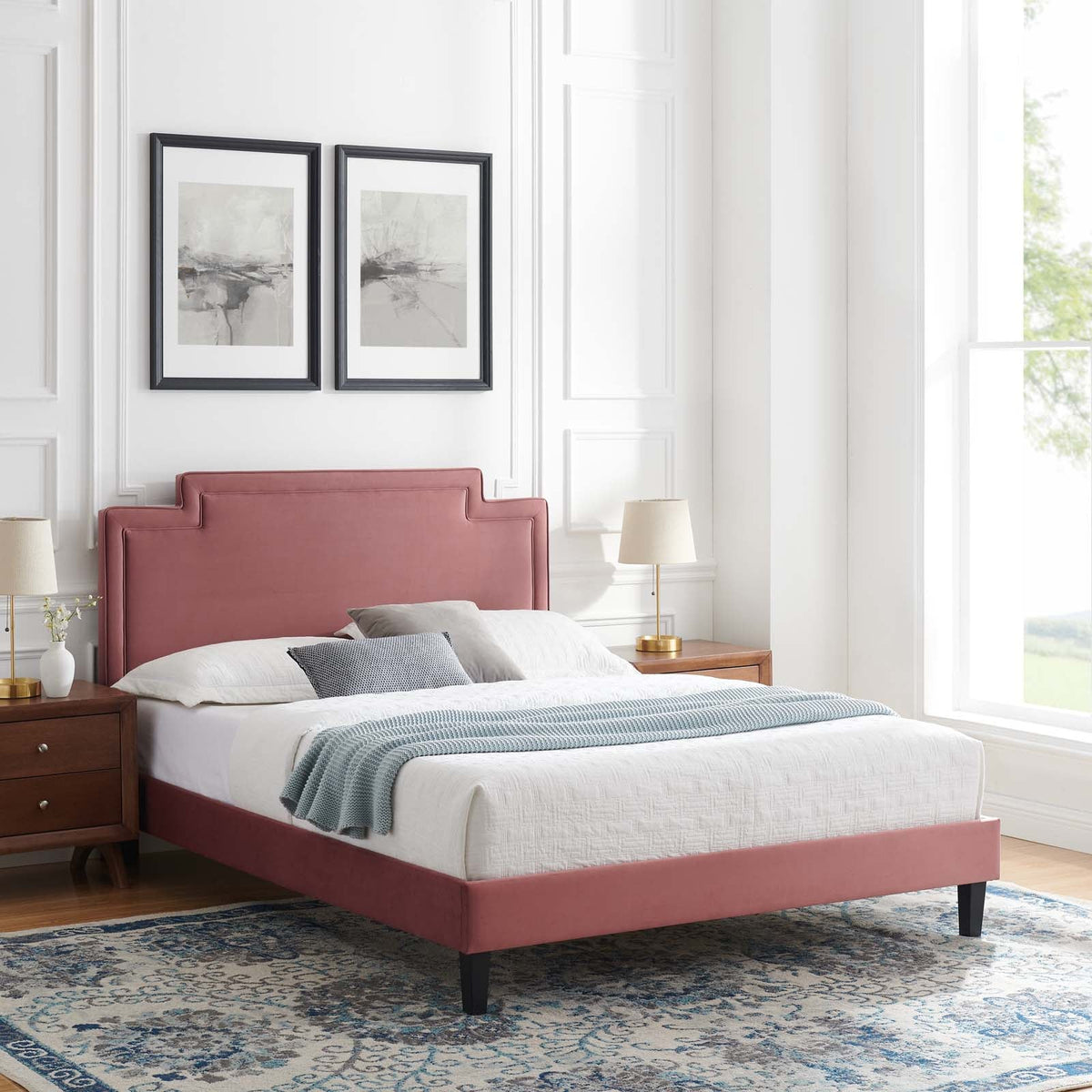 Liva Performance Velvet Bed Modway Model: mod-6846