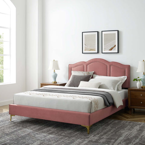 Emerson Performance Velvet Platform Bed Modway Model: mod-6859
