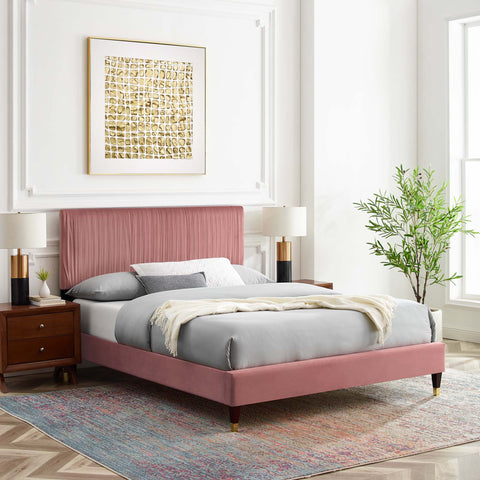 Peyton Performance Velvet Platform Bed Modway Model: mod-6869