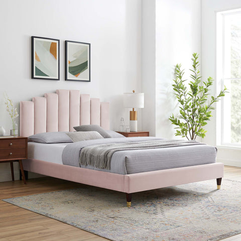 Elise Performance Velvet Platform Bed Modway Model: mod-6874