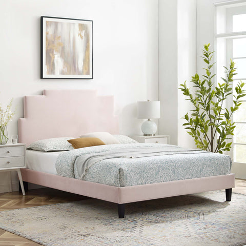 Lindsey Performance Velvet Platform Bed Modway Model: mod-6921