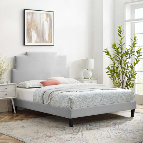 Lindsey Performance Velvet Platform Bed Modway Model: mod-6927