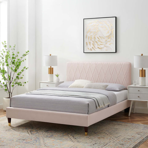 Phillipa Performance Velvet Platform Bed Modway Model: mod-6929