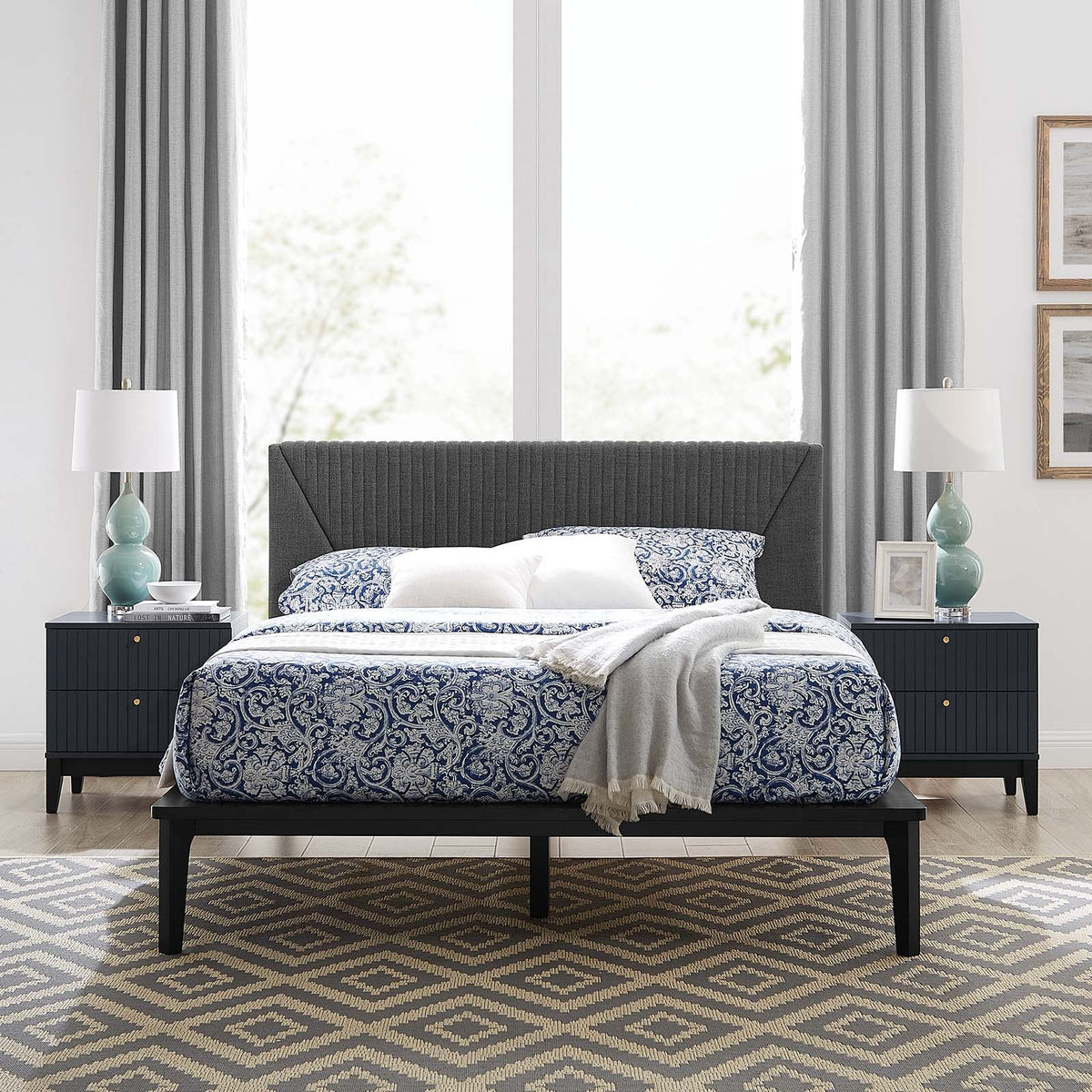 Dakota 3 Piece Upholstered Bedroom Set Modway Model: mod-6961
