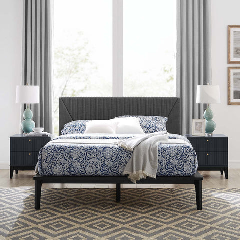 Dakota 3 Piece Upholstered Bedroom Set Modway Model: mod-6961