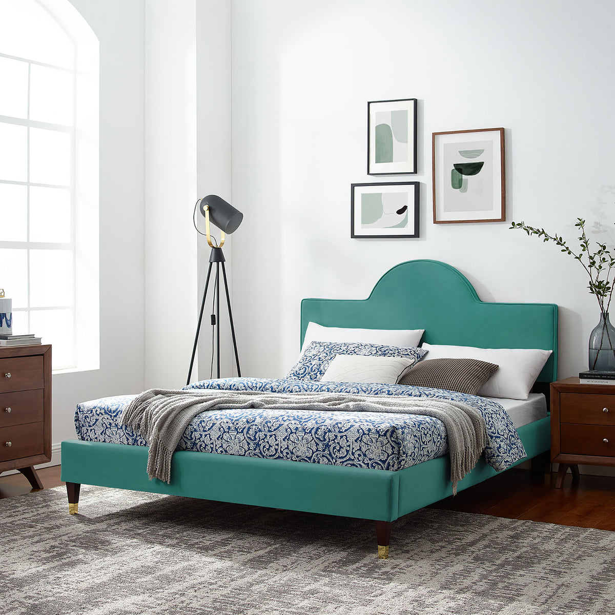 Aurora Performance Velvet Bed Modway Model: mod-7030