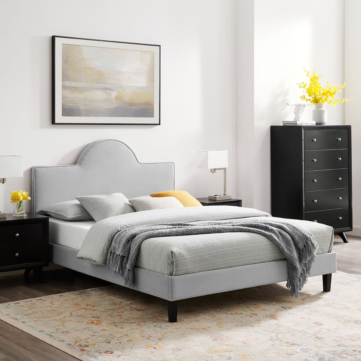 Soleil Performance Velvet Bed Modway Model: mod-7033