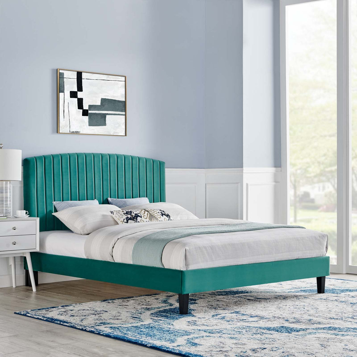 Alessi Performance Velvet Platform Bed Modway Model: mod-7037