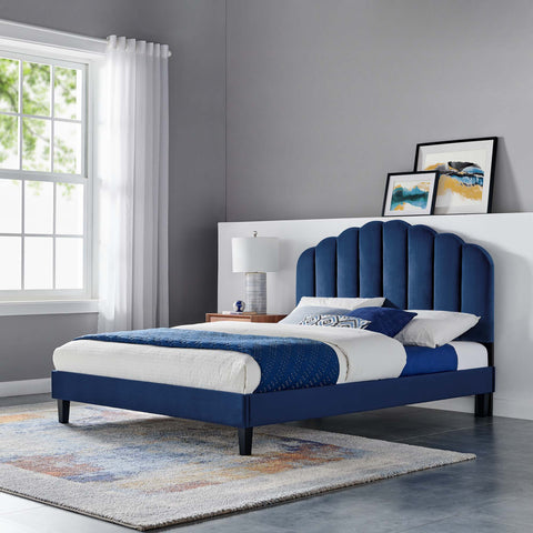 Daisy Performance Velvet Platform Bed Modway Model: mod-7039