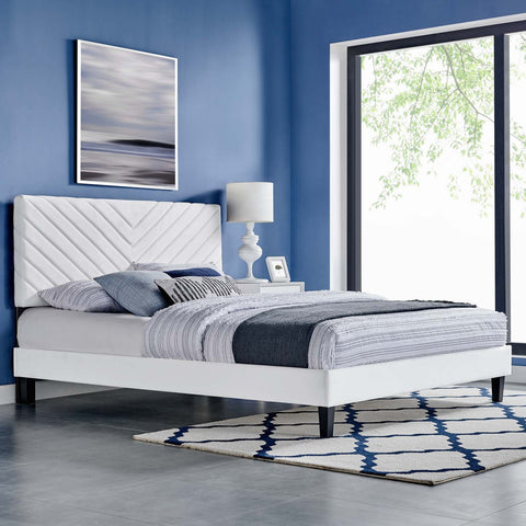Roxanne Performance Velvet Platform Bed Modway Model: mod-7046
