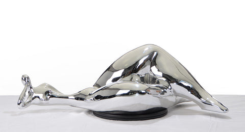 Sz0228 Modern Silver Napping Lady Sculpture Model VGTHSZ0228-SLV