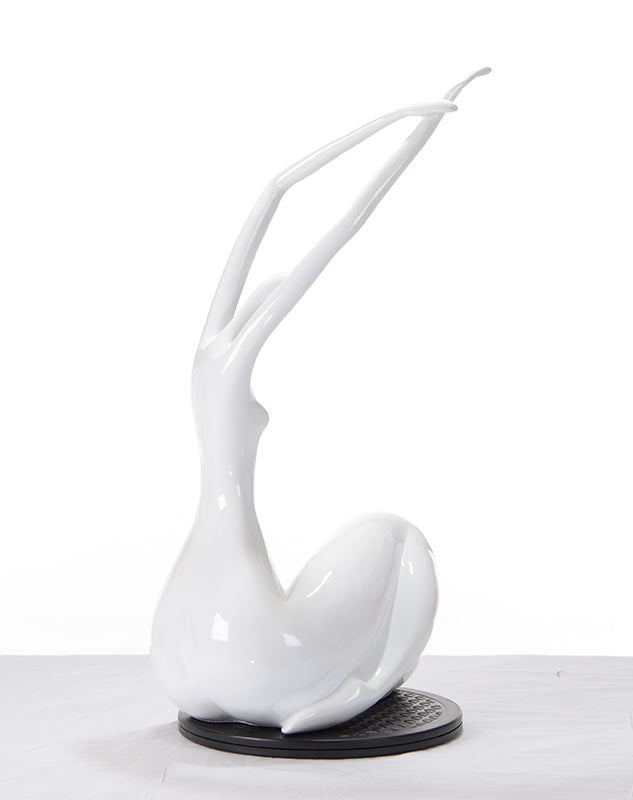 Sz0425 Modern White Lass Sculpture Model VGTHSZ0425-WHT