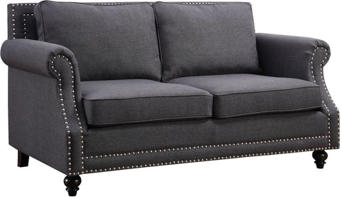 Camden Grey Linen Loveseat Model: TOV-63801-2-Grey
