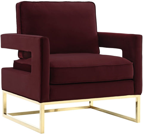 Avery Maroon Velvet Chair Model: TOV-A110